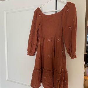 Fall Rust Cotton Dress